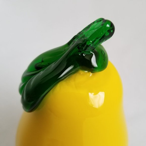 Art Glass Yellow Pear Fruit Decorative Art Décor / Home Décor Collectible - Picture 7 of 10